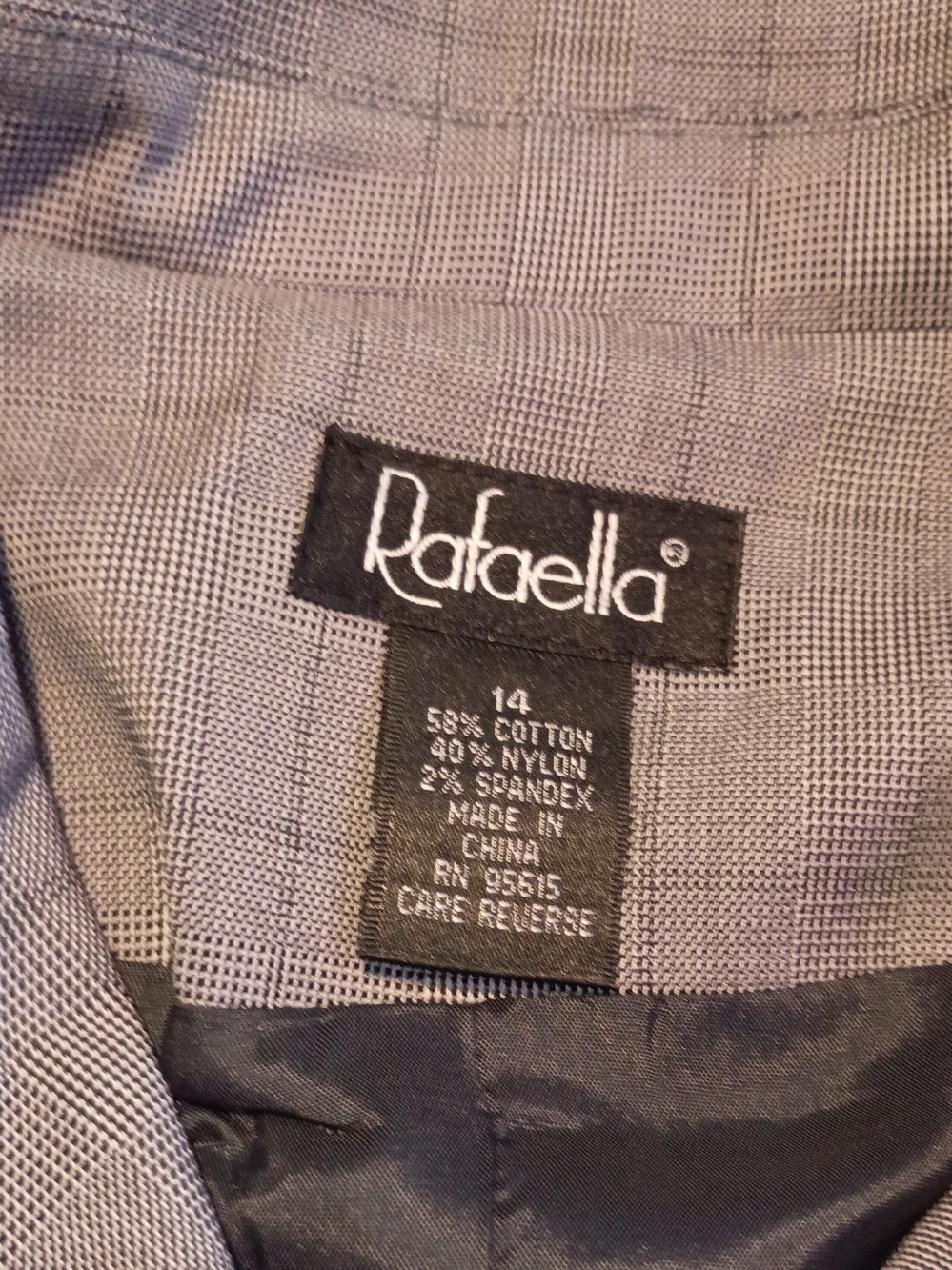 Rafaella Light Gray Women's Blazer - Textured Weave Size 14